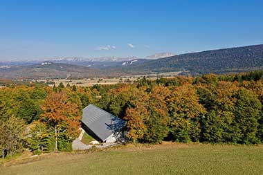 Vue drone du Musée depuis le ciel