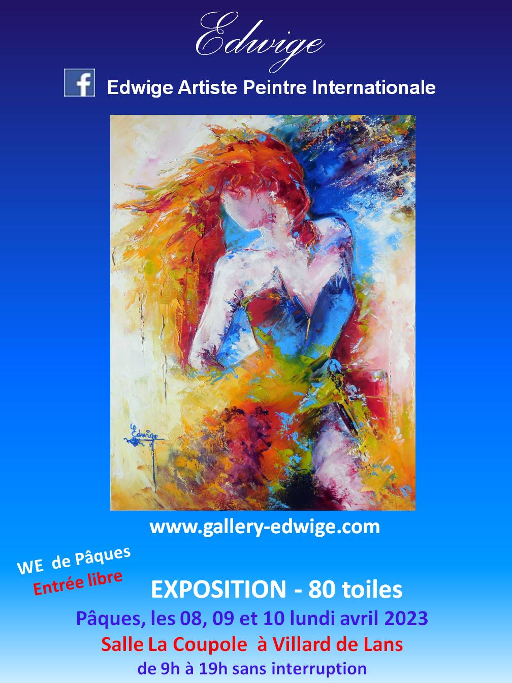 Exposition Edwige Artiste Peintre Internationale