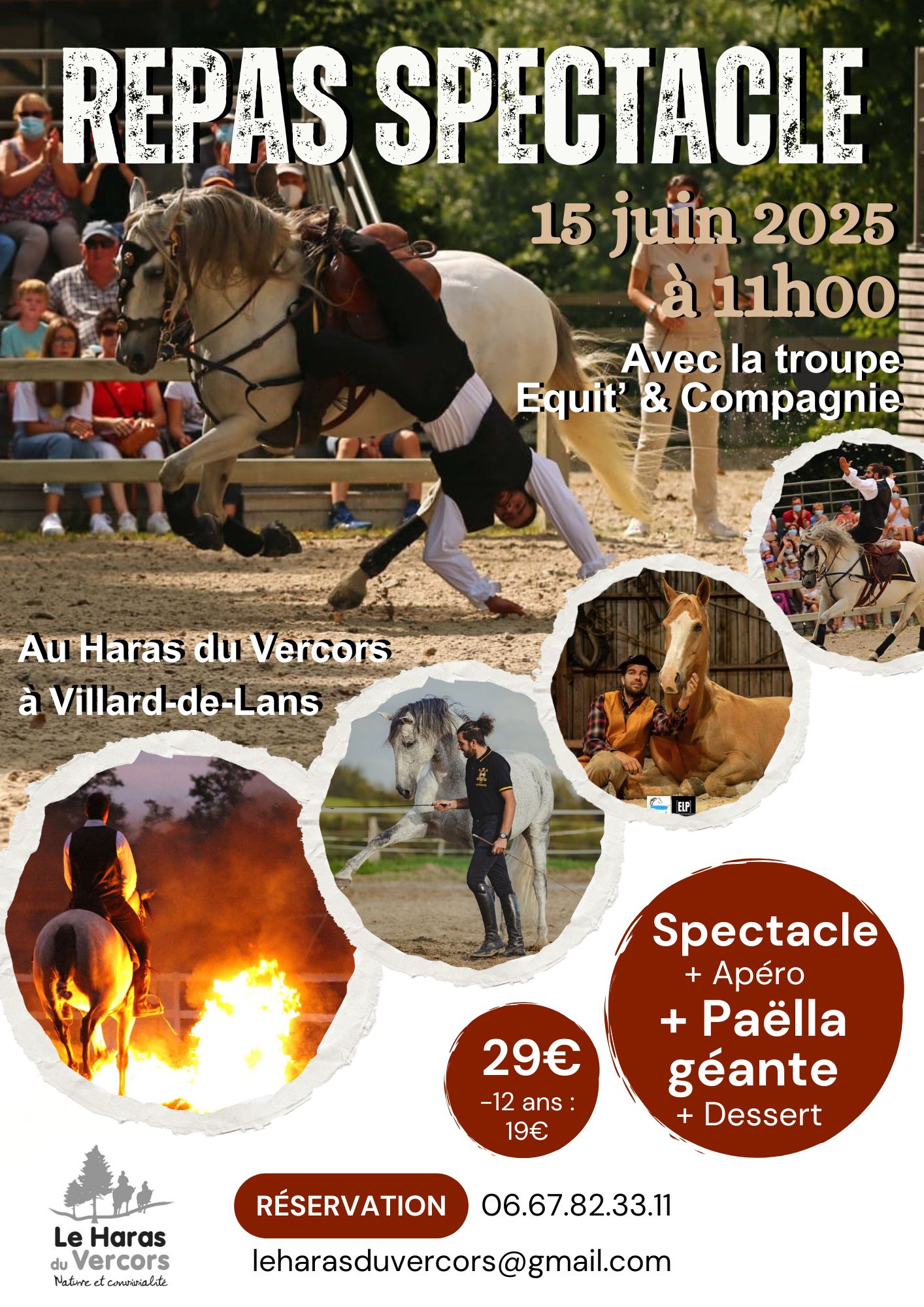 Repas-spectacle au Haras du Vercors Repas-spectacle au Haras du Vercors