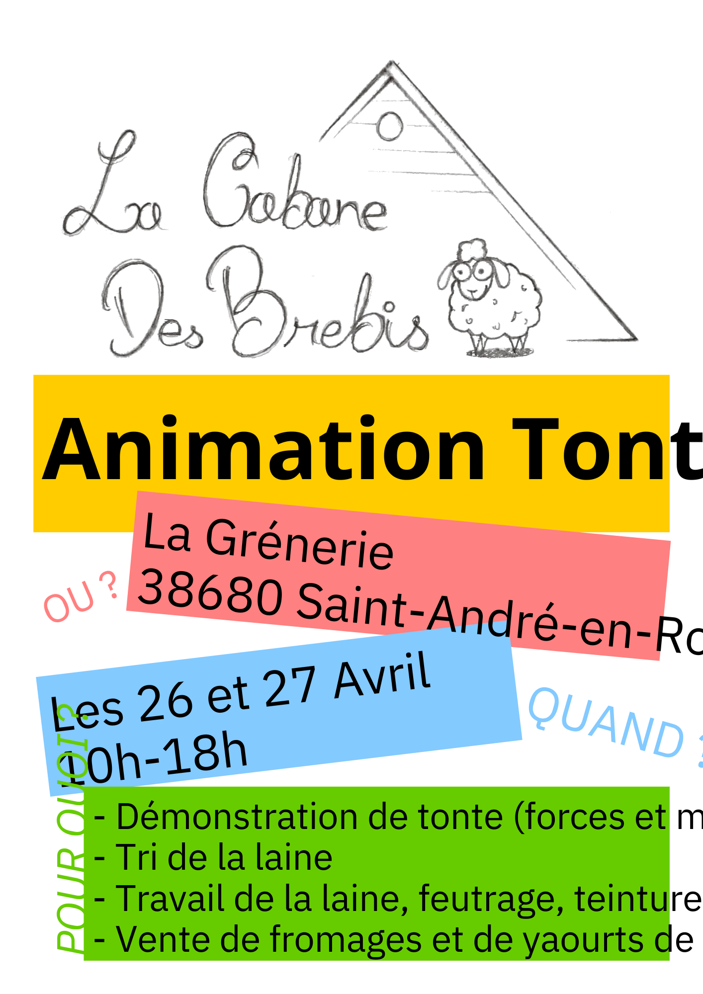 Animation tonte et laine Animation tonte et laine