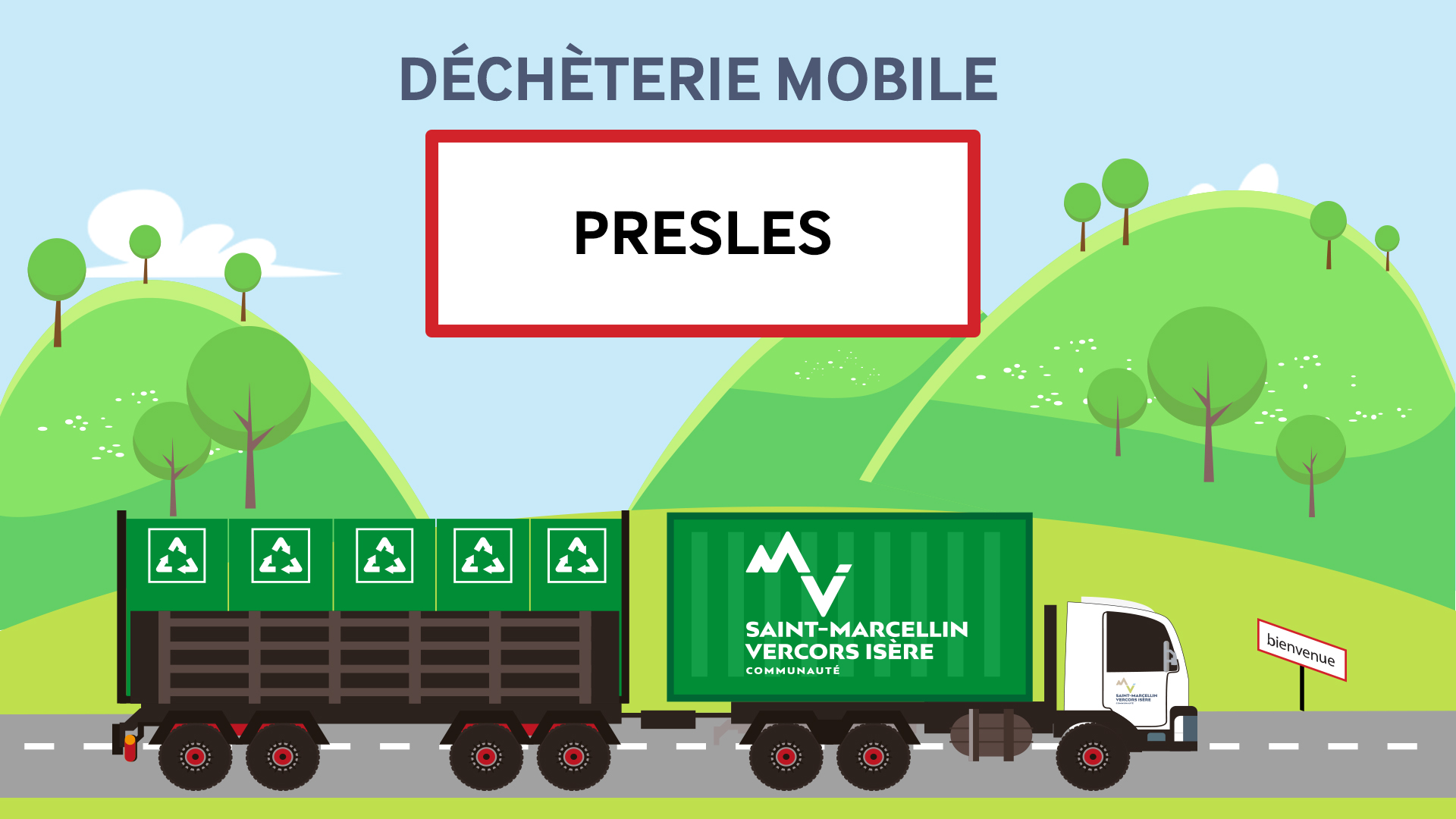 Passage de la déchèterie mobile à Presles