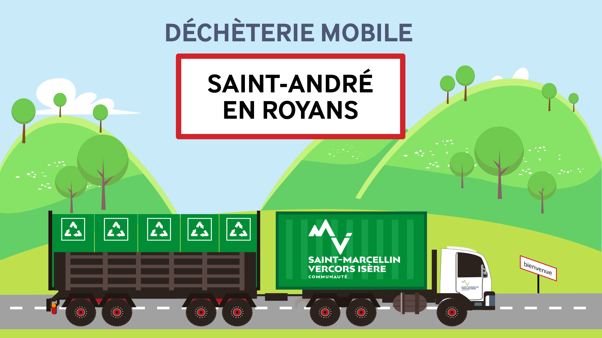 Passage de la déchèterie mobile à Saint-André en Royans