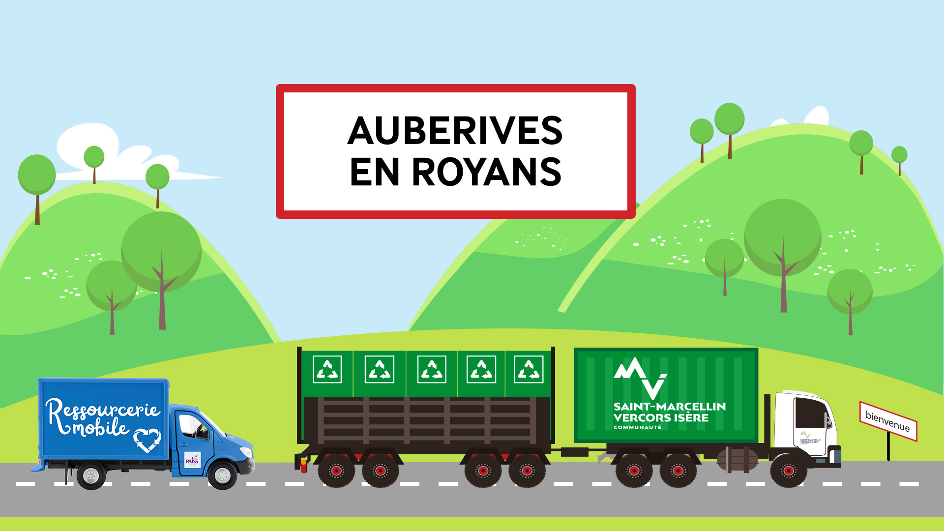 Passage de la ressourcerie mobile à Auberives-en-Royans