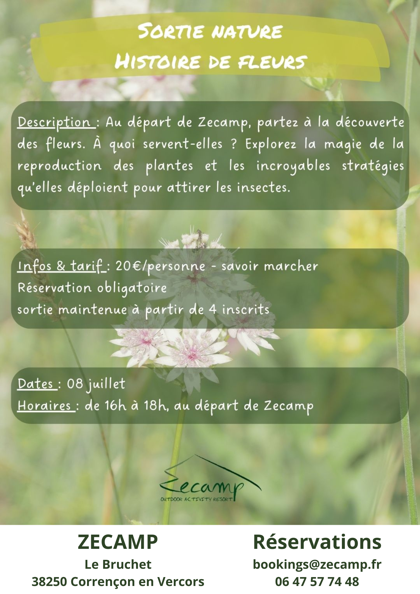 Histoire de fleurs - Sortie nature Zecamp