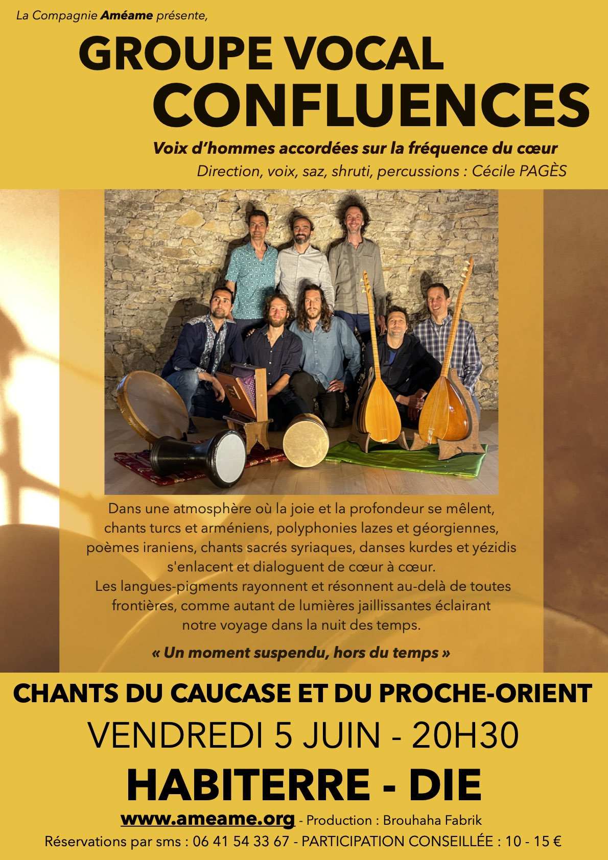 Concert Groupe vocal Confluences - Voix d'hommes