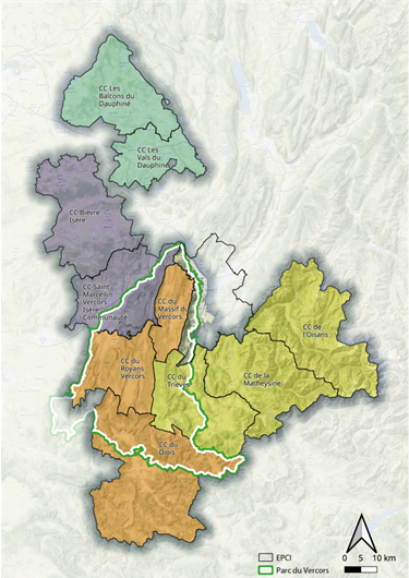 Carte GAL Terres de Dauphiné