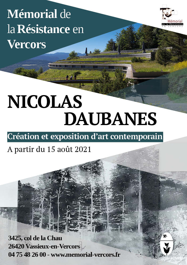 Affiche Nicolas Daubanes expose au Mémorial Vercors art contemporain