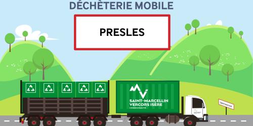 Passage de la déchèterie mobile à Presles
