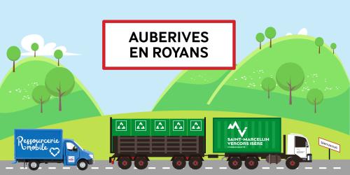 Passage de la ressourcerie mobile à Auberives-en-Royans