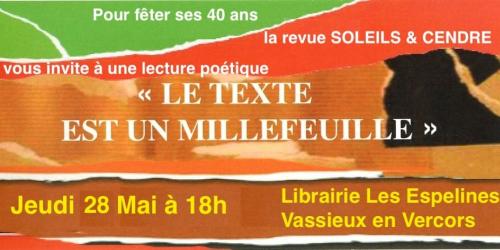 Lecture poétique - "Le texte est un millefeuille"